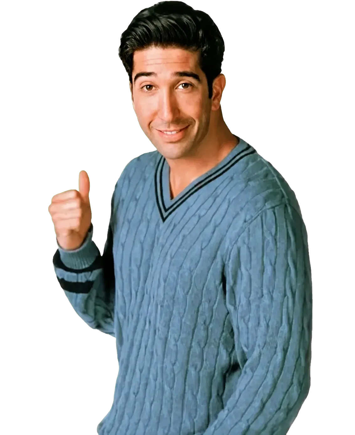 Man giving a thumbs up at the screenshots