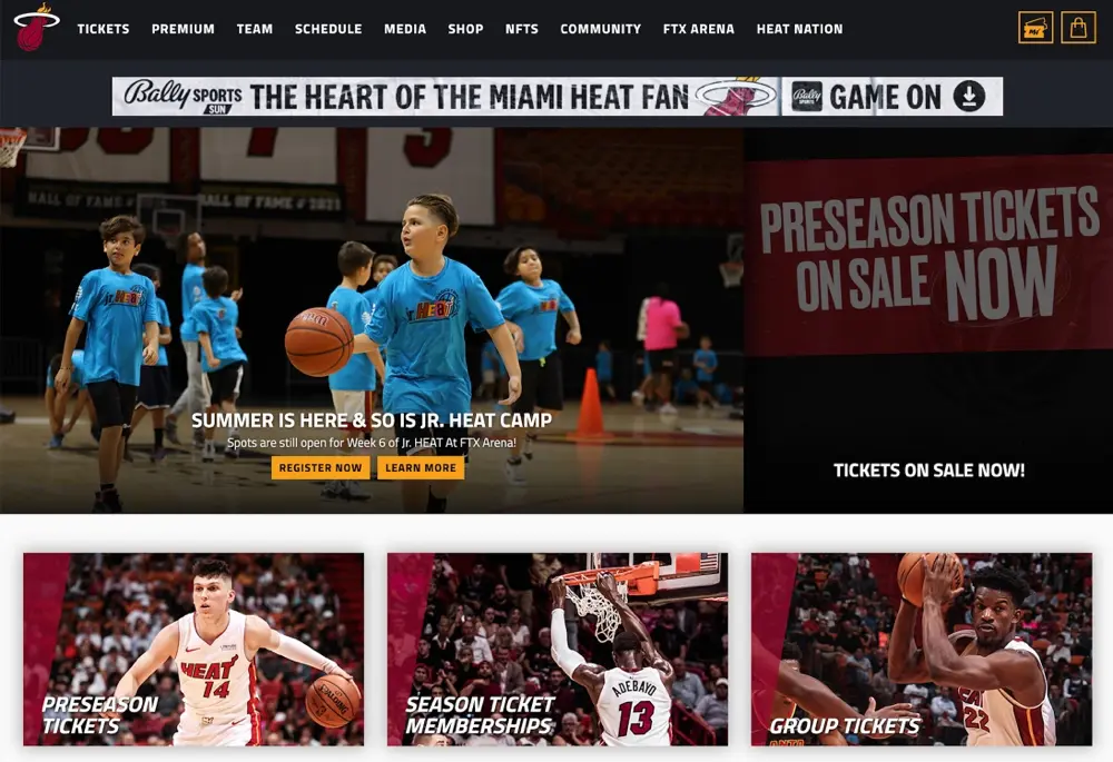 Legacy Miami HEAT site